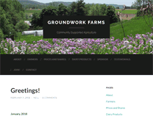 Tablet Screenshot of groundworkfarms.com